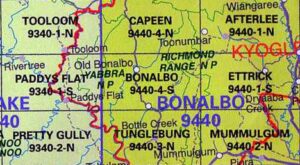 Bonalbo 9440-4-S NSW Topographic Map - Printed