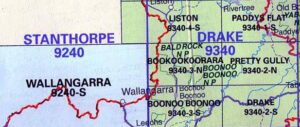 Bookookoorara 9340-3-N NSW Topographic Map - Printed