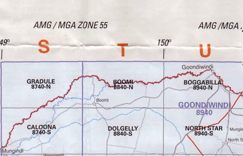 Boomi 8840-N NSW Topographic Map