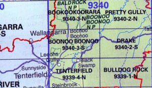 Boonoo Boonoo 9340-3-S NSW Topographic Map - Printed