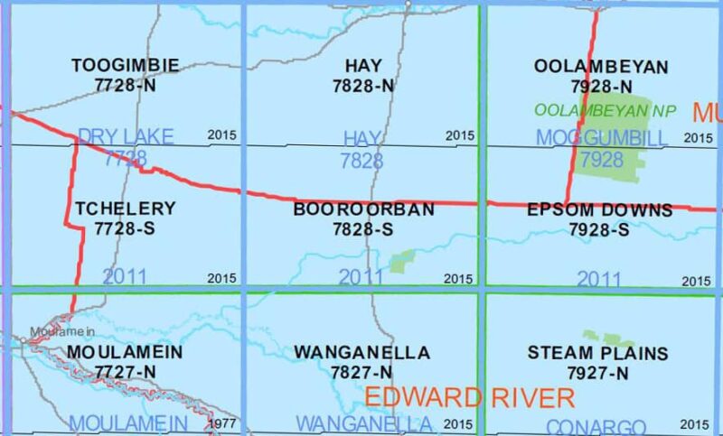 Booroorban 7828-S  NSW Topographic Map