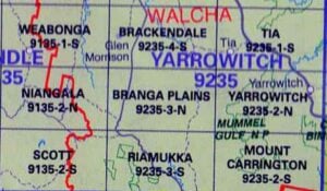 Branga Plains 9235-3-N NSW Topographic Map - Printed