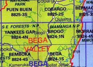 Brogo 8824-1-N NSW Topographic Map Printed