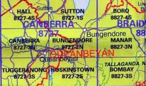 Bungendore 8727-2-N NSW Topographic Map
