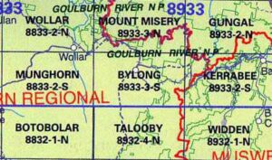 Bylong 8933-3-S NSW Topographic Map - Printed