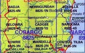 Cadgee 8825-1-S NSW Topographic Map