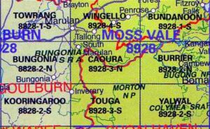 Caoura 8928-3N NSW Topographic Map - Printed
