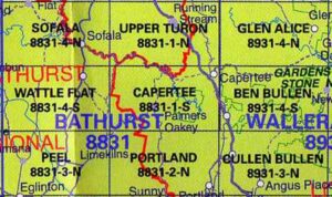 Capertee 8831-1-S LPI NSW Topographic Map - Printed