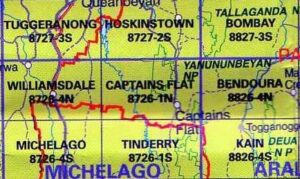 Captains Flat 8726-1-N NSW Topographic Map