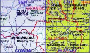 Carcoar 8730-4-N NSW Topographic Map - Printed