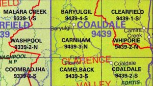 Carnham 9439-3-N NSW Topographic Map - Printed