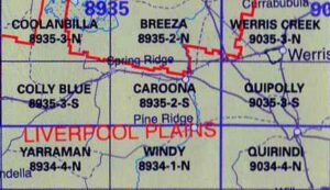 Caroona 8935-2-S NSW Topographic Map