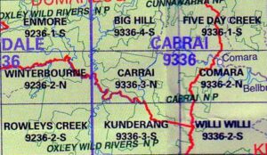 Carrai 9336-3N NSW Topographic Map