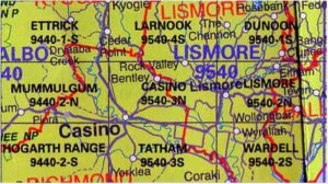 Casino 9540-3-N NSW Topographic Map - Printed