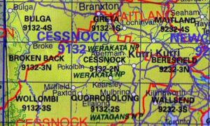 Cessnock 9132-2-N NSW Topographic Map