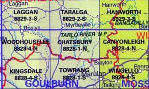 Chatsbury 8828-1-N NSW Topographic Map