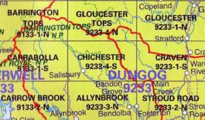 Chichester 9233-4-S NSW Topographic Map - Printed