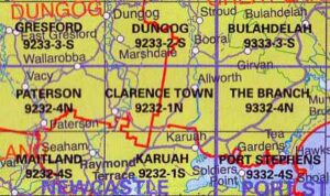 Clarence Town 9232-1-N NSW 1:25k LPI Map - Printed