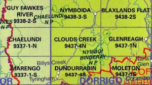 Clouds Creek 9437-4-N NSW Topographic Map - Printed