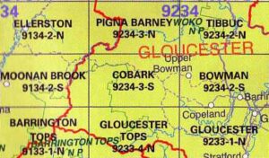 Cobark 9234-3-S NSW Topographic Map - Printed