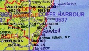Coffs Harbour 9537-3-N NSW Topographic Map - Printed