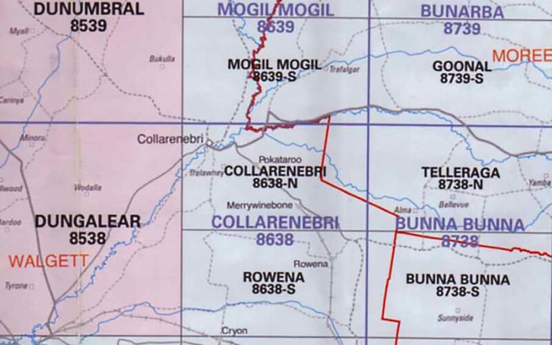 Collarenebri 8638-N NSW Topographic Map