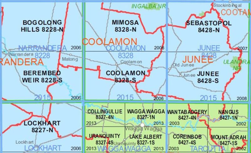 Coolamon 8328-S NSW Topographic Map - Printed