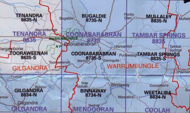 Coonabarabran 8735-S NSW Topographic