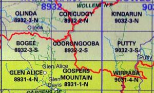 Coorongooba 8932-2-S NSW Topographic Map