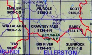Crawney Pass 9134-4-N NSW Topographic Map - Printed