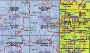 Cudal 8631-S NSW Topographic Map
