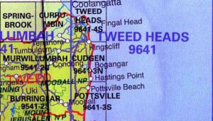 Cudgen 9641-3-N NSW Topographic Map - Printed
