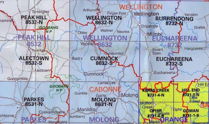 Cumnock 8632-S NSW Topographic Printed Map - Printed