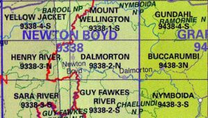 Dalmorton 9338-2-N NSW Topographic Map - Printed