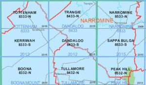 Dandaloo 8433-S NSW Topographic Map
