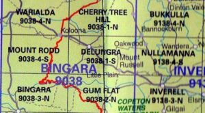 Delungra 9038-1-S NSW Topographic Map - Printed