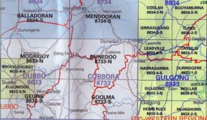 Dunedoo 8733-N NSW Topographic Map - Printed