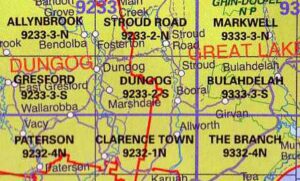 Dungog 9233-2-S NSW Topographic Map - Printed