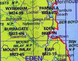 Eden 8823-1-N NSW Topographic Map
