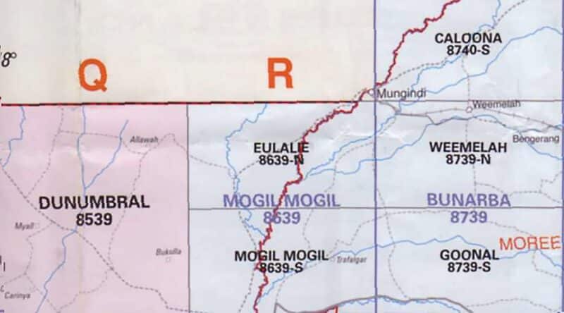 Eulalie 8639-N NSW Topographic Map