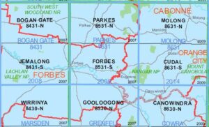 Forbes 8531-S NSW Topographic Map - Printed
