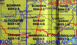 Gangat 9333-4-N NSW Topographic Map - Printed