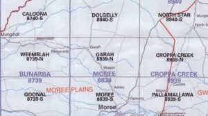 Garah 8839-N NSW Topographic Map