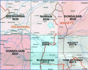 Geera 8337-N NSW Topographic Map