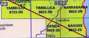 Genoa 8823-3-S NSW Topographic Map
