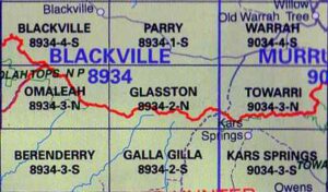 Glasston 8934-2-N NSW Topographic Map