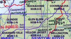 Glen Elgin 9338-4-N NSW Topographic Map - Printed