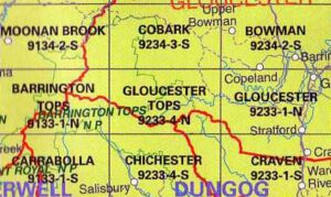 Gloucester Tops 9233-4-N NSW Topographic Map - Printed