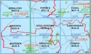 Gooloogong 8530-N NSW Topographic Map - Printed