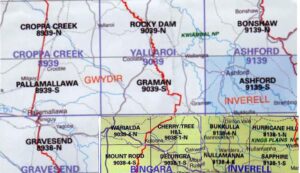 Graman 9039-S NSW Topographic Map